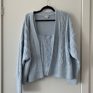 Adorable Tank Top and Cardigan Matching Set from ASOS